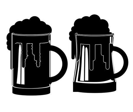 beer design over white background illustration のイラスト素材