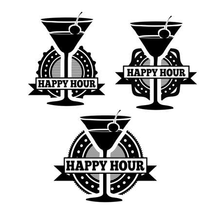 cocktails design over white background illustration のイラスト素材