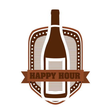wine bottle over white background illustrationのイラスト素材