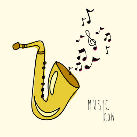 music icon over pink background vector illustration のイラスト素材