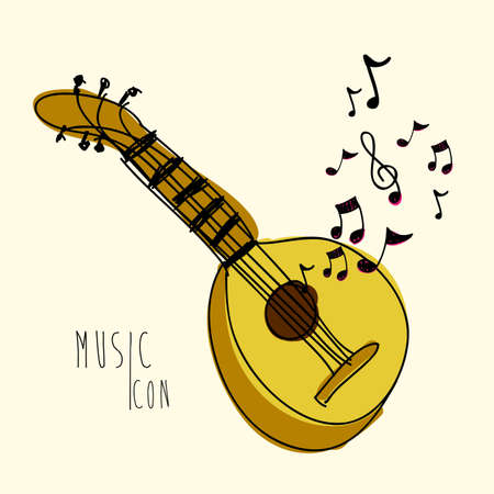 music icon over pink background vector illustration のイラスト素材