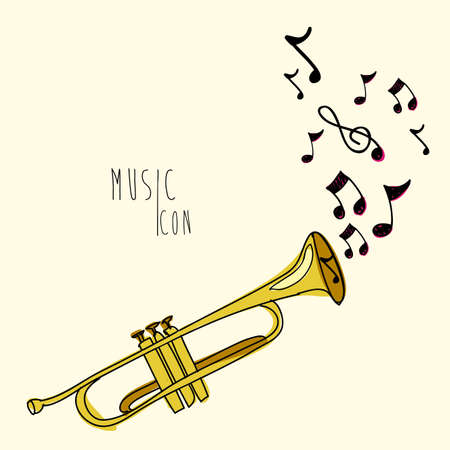 music icon over pink background vector illustration のイラスト素材