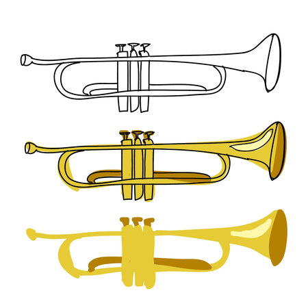 music icons over white background vector illustration のイラスト素材