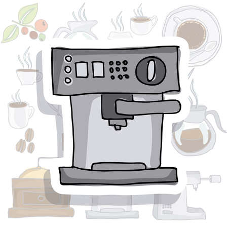 coffee icon over white background vector  illustration のイラスト素材