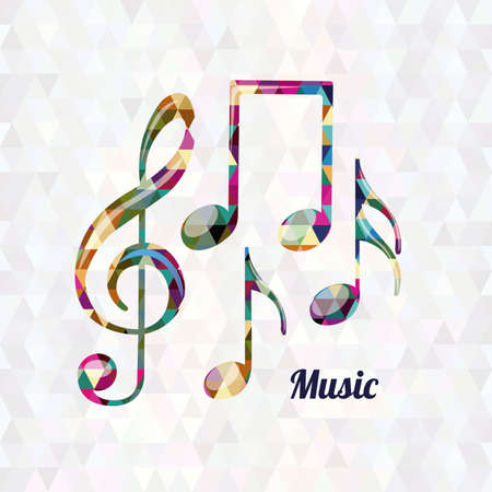 music design over geometric background vetor illustration のイラスト素材