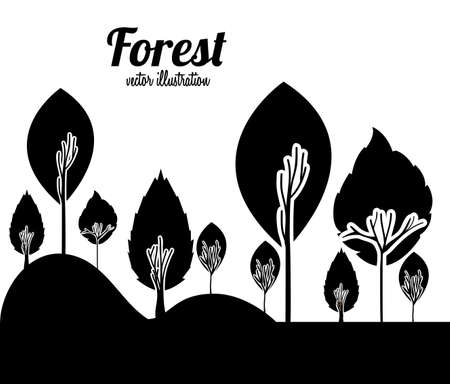 forest design over white background vector illustration のイラスト素材