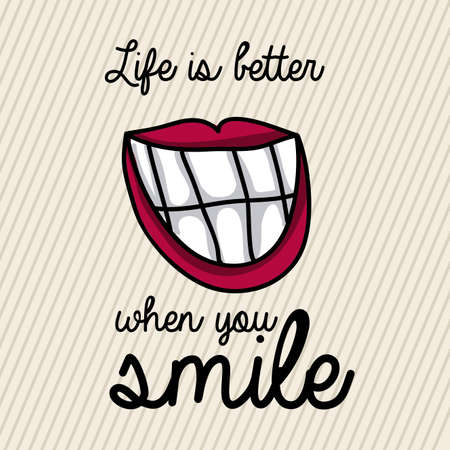 smile design over white background vector illustrationのイラスト素材