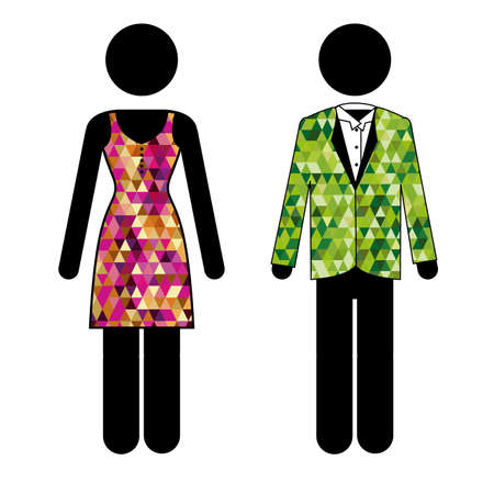 couple design over white background vector illustration のイラスト素材