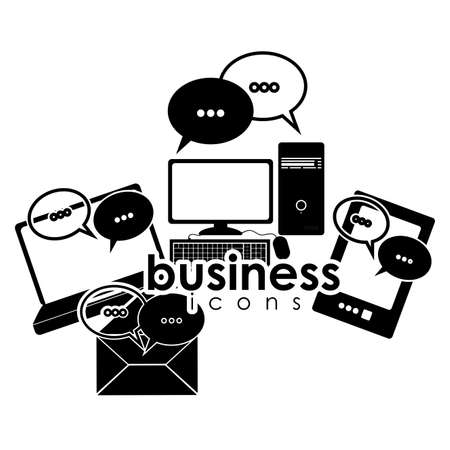 business icons over white background のイラスト素材