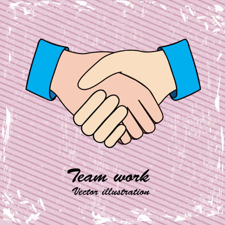 teamwork design over lineal background のイラスト素材