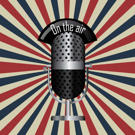 on the air over grunge background のイラスト素材