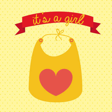 girl design over dotted bakground vector illustration のイラスト素材