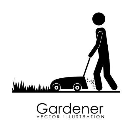 gardener design over white background vector illustration のイラスト素材