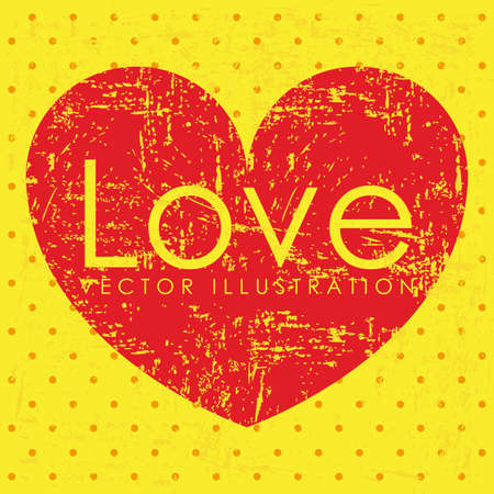 love design over dotted background vector illustration のイラスト素材
