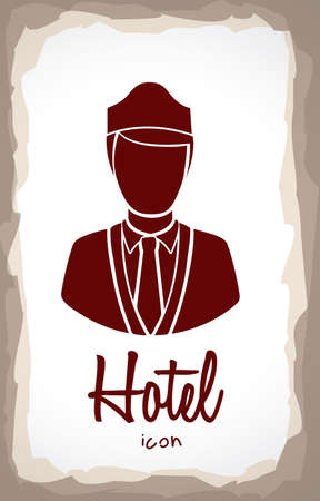 hotel label over vintage background vector illustration のイラスト素材