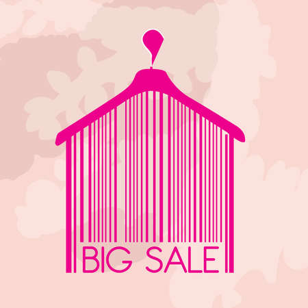 big sale over pink background. vector illustrationのイラスト素材