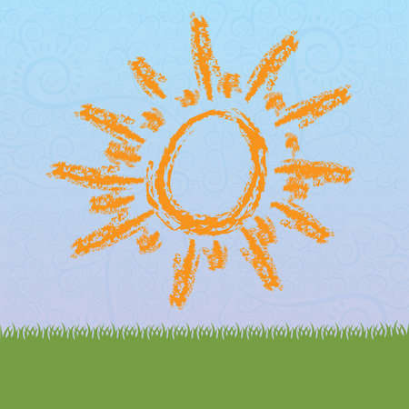 sun icon over sky background vector illustrationのイラスト素材