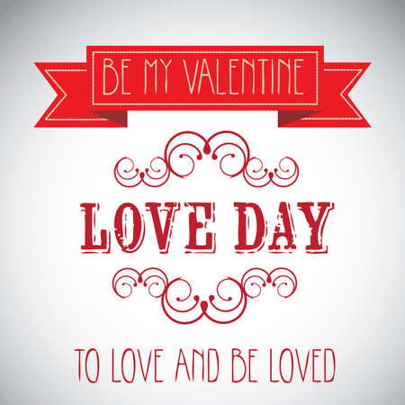 love day Poster over gray background  vector illustrationのイラスト素材