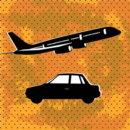 transport icons over dotted background vector illustrationのイラスト素材