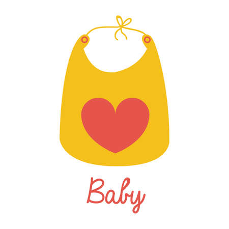 baby bib over white background vector illustration のイラスト素材