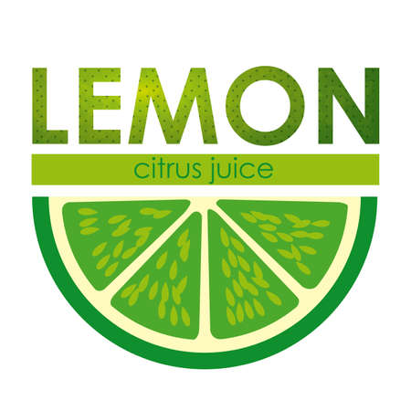 lemon design over white background vector illustrationのイラスト素材