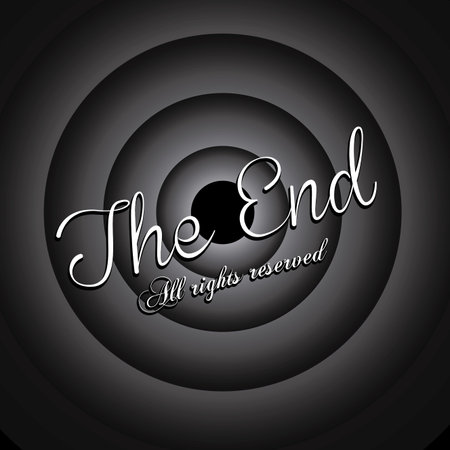 the end label over black background vector illustrationのイラスト素材