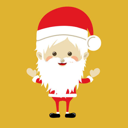 christmas design over orange background vector illustrationのイラスト素材