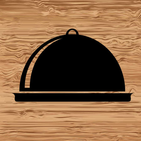 restaurant design  over wooden background vector illustration のイラスト素材