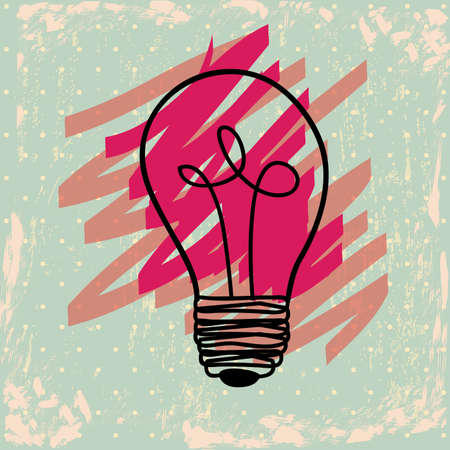 bulb design over dotted background vector illustration のイラスト素材