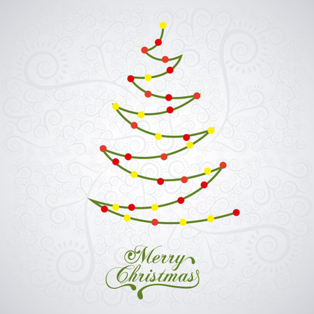 christmas tree over gray background vector illustrationのイラスト素材