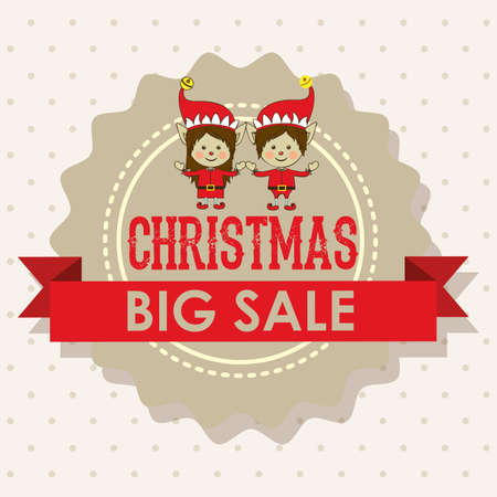 christmas design over dotted background vector illustrationのイラスト素材