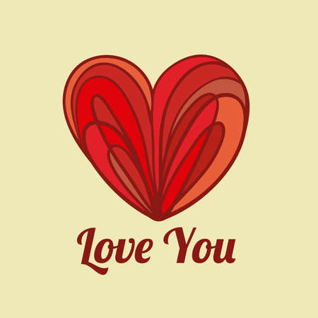 love hearts over cream background vector illustration  のイラスト素材