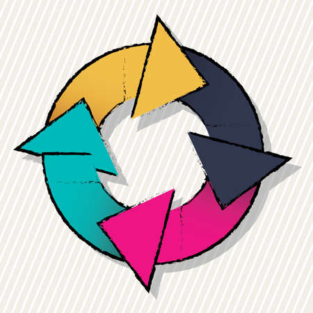 arrows design over white background vector illustrationのイラスト素材