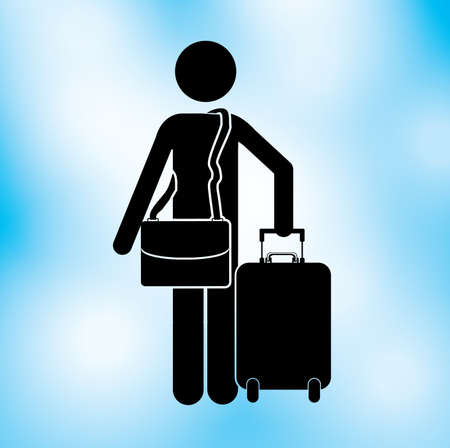 traveler design over blue  background vector illustration のイラスト素材