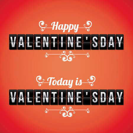 valentines day over red background vector illustrationのイラスト素材