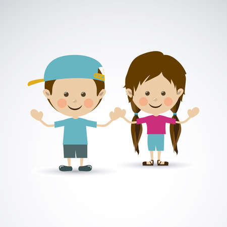 couple design over gray background vector illustrationのイラスト素材