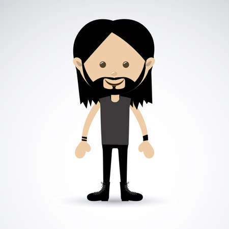 man design over gray background vector illustrationのイラスト素材