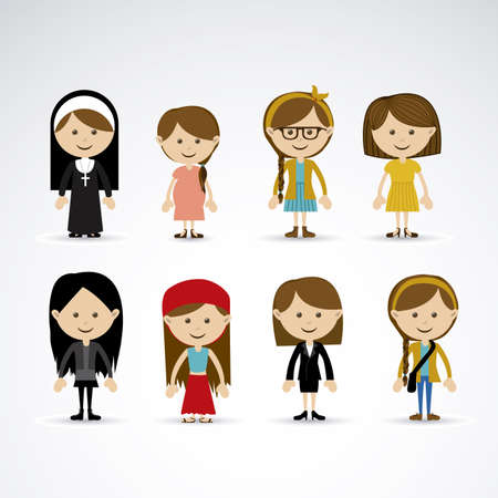 women design over gray background vector illustrationのイラスト素材