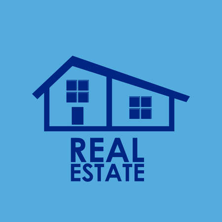 real estate icons over blue background vector illustration のイラスト素材
