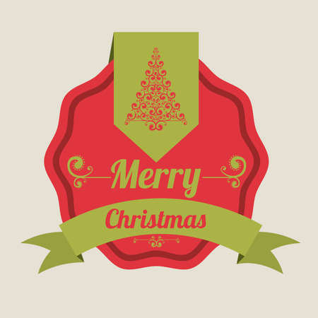 christmas design over beige background vector illustrationのイラスト素材