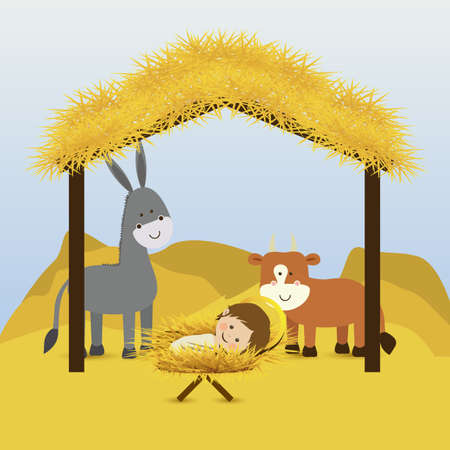 christmas design over sky background vector illustrationのイラスト素材