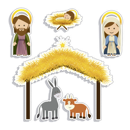 christmas design over white background vector illustration のイラスト素材