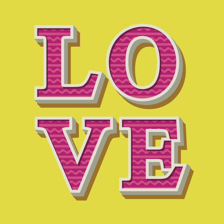 love design over green background vector illustration のイラスト素材