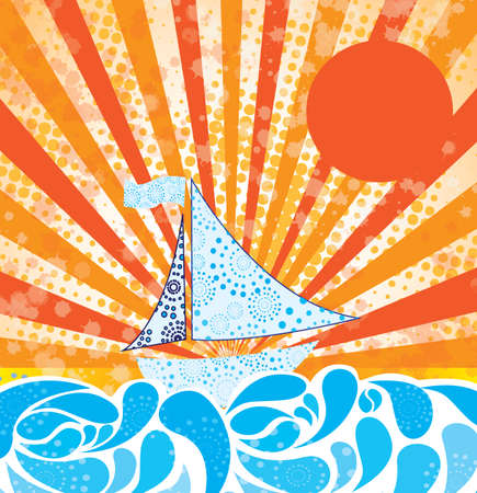 summer  design over sunny background vector illustration のイラスト素材
