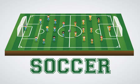 soccer design over  background vector illustration のイラスト素材