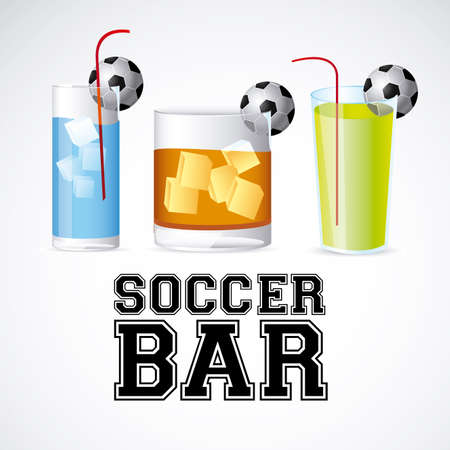 soccer bar  design over gray background vector illustration のイラスト素材