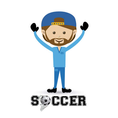 soccer design over white  background vector illustration のイラスト素材