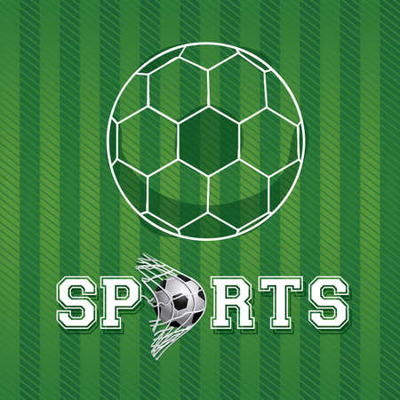 soccer design over  green  background vector illustration  のイラスト素材