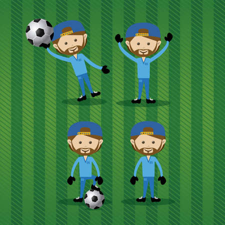 soccer design over green  background vector illustration のイラスト素材