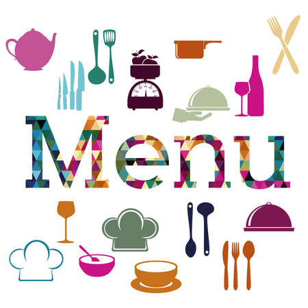 menu food design over white background vector illustration のイラスト素材